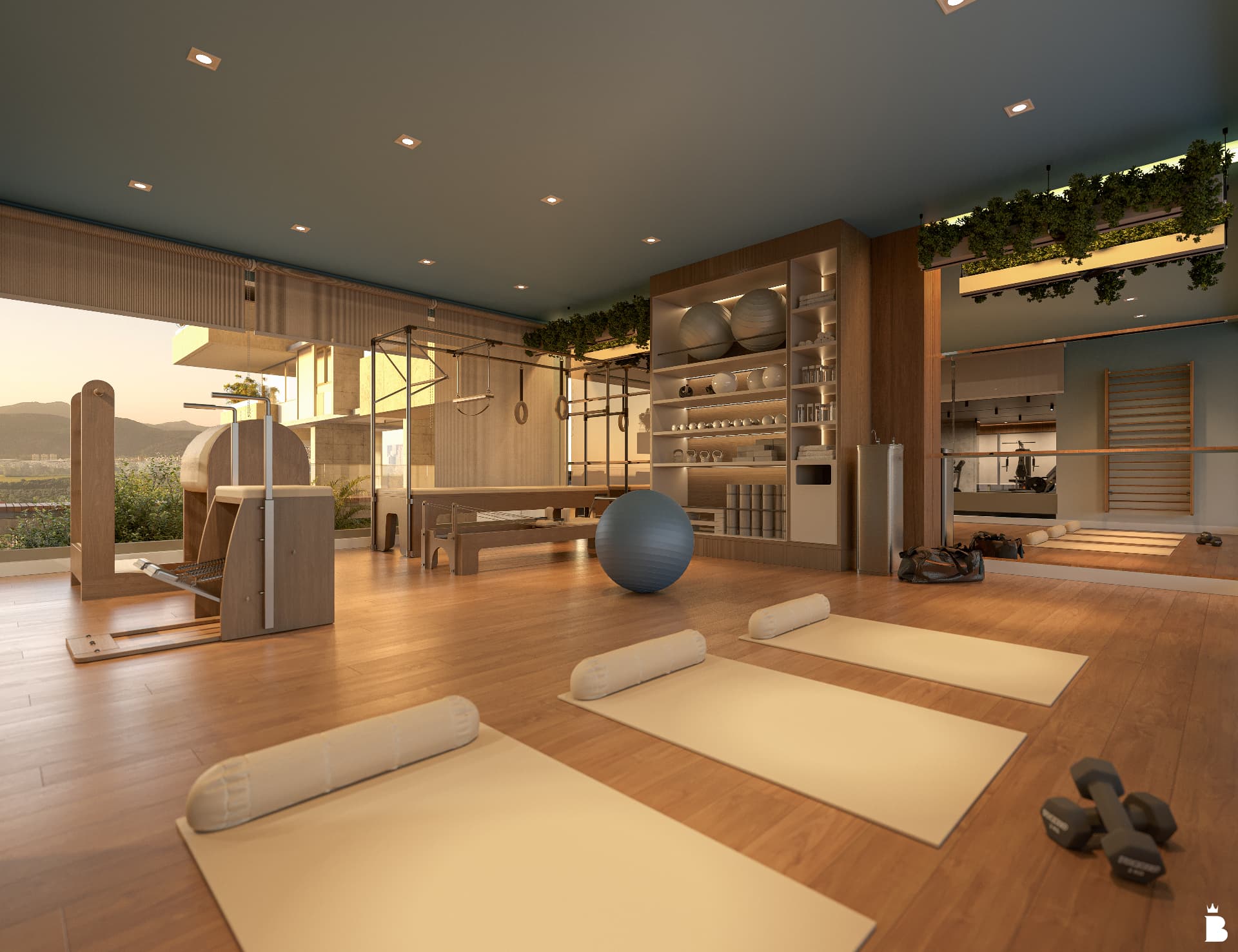 Espaço de pilates equipado do Vitta 27
